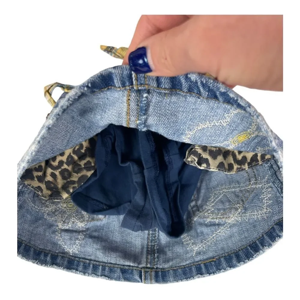 Children's Place Baby Girl's Size 6 - 9 Months Jean Skirt Blue Patches